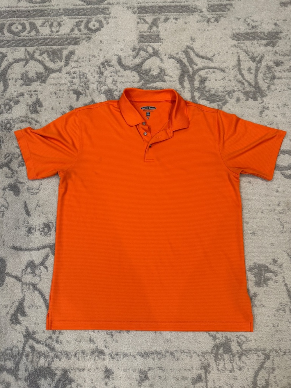 Pebble Beach Orange Short-Sleeve Polo